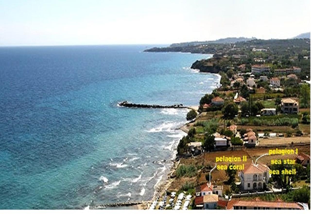 Pelagion II Sea Coral - Beachfront Holiday Home Kypseli ภายนอก รูปภาพ